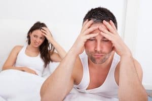 Stressed Male about Erectile Dysfunction